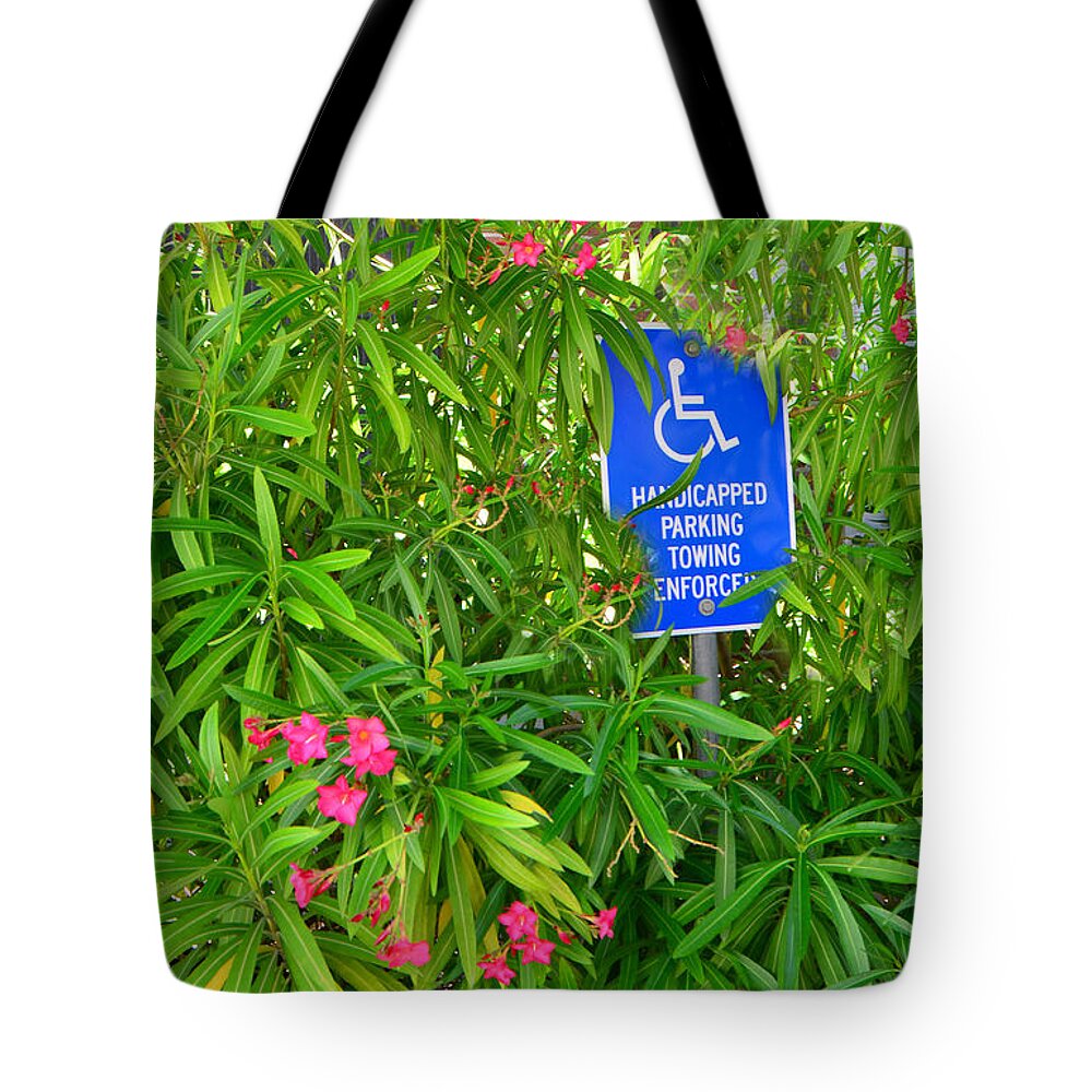No Parking Tote Bag featuring the photograph Watch Where You Park by Josephine Buschman