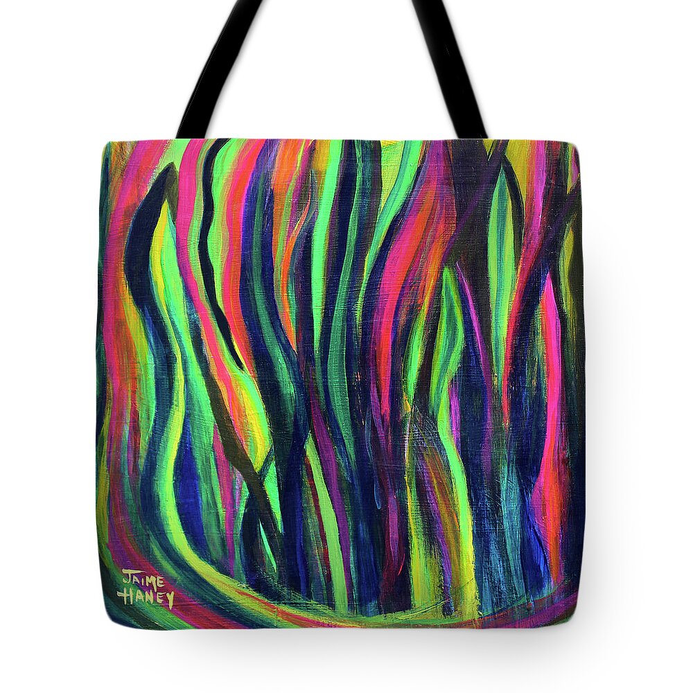 Art Tote Bag featuring the painting Watch Your Tongue by Jaime Haney