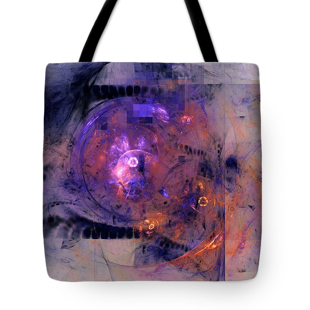 Art Tote Bag featuring the digital art Watching Jupiter and Mars by Jeff Iverson