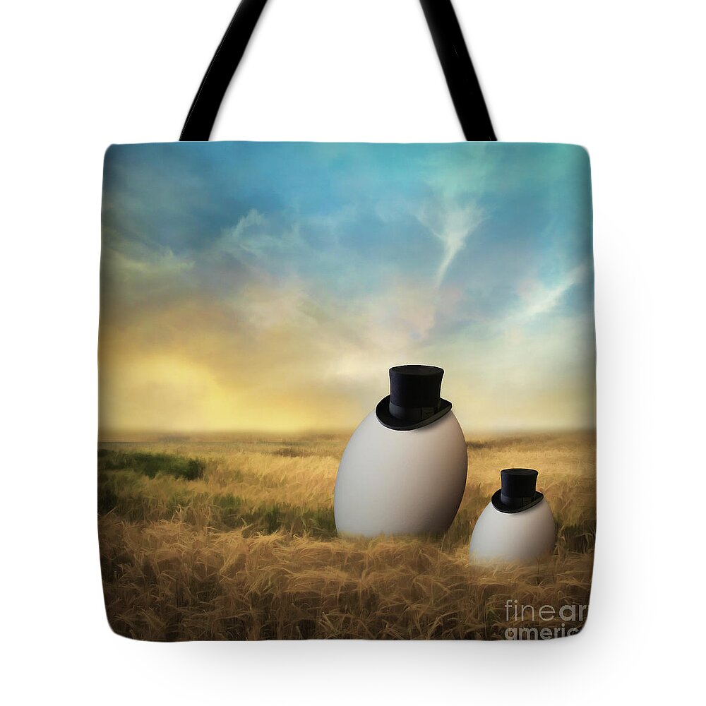 Eggs Tote Bag featuring the digital art Watching Traffic by Jim Hatch