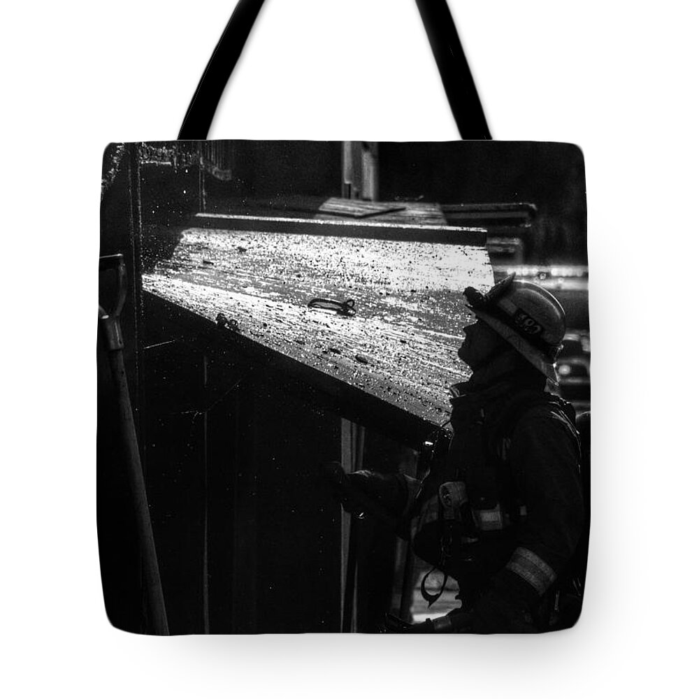 Water Tote Bag featuring the photograph Water and Soot by Leah McPhail