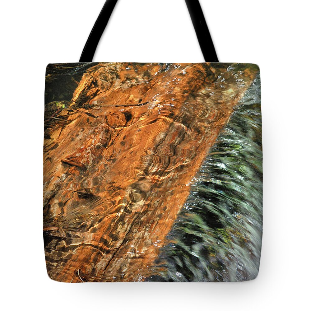 Nature Tote Bag featuring the photograph Water And Wood by Ron Cline