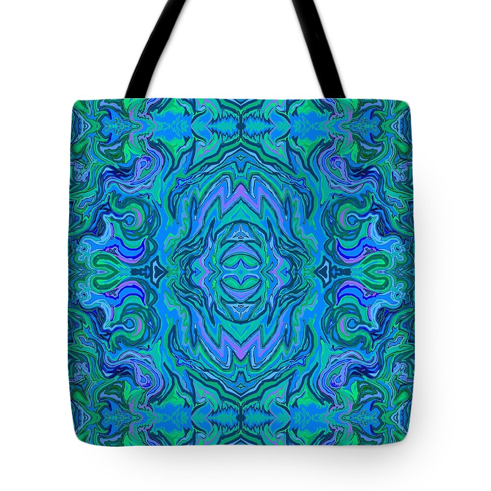 Water Tote Bag featuring the digital art Water Art Pattern by Julia Woodman