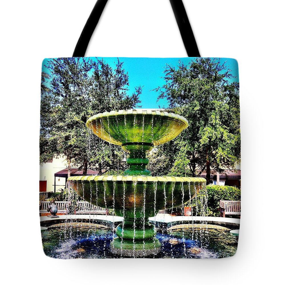 Water Fountain Tote Bag featuring the photograph Water Fountain by Carlos Avila