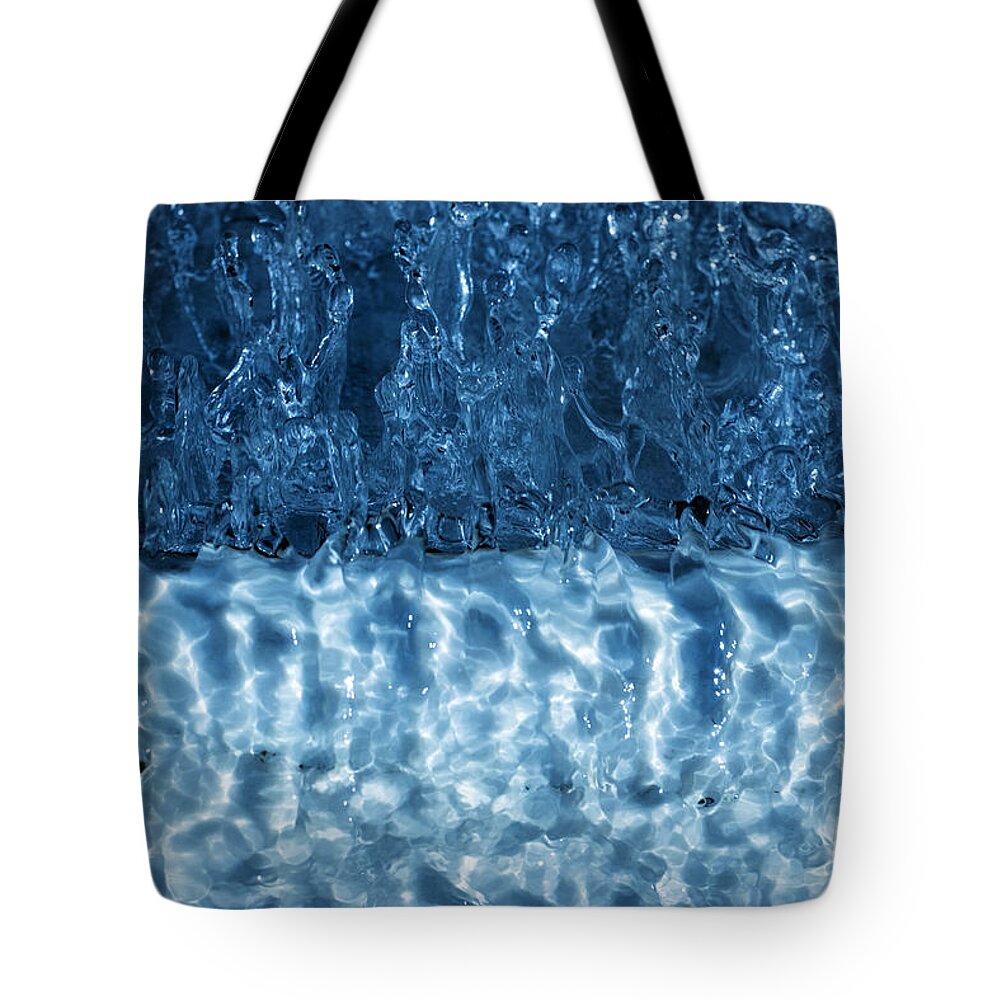 Background Tote Bag featuring the photograph Water games by Mike Santis