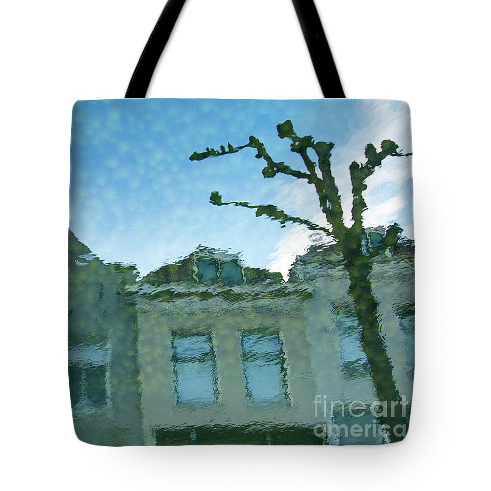 Reflections Tote Bag featuring the photograph Water houses by Adriana Zoon