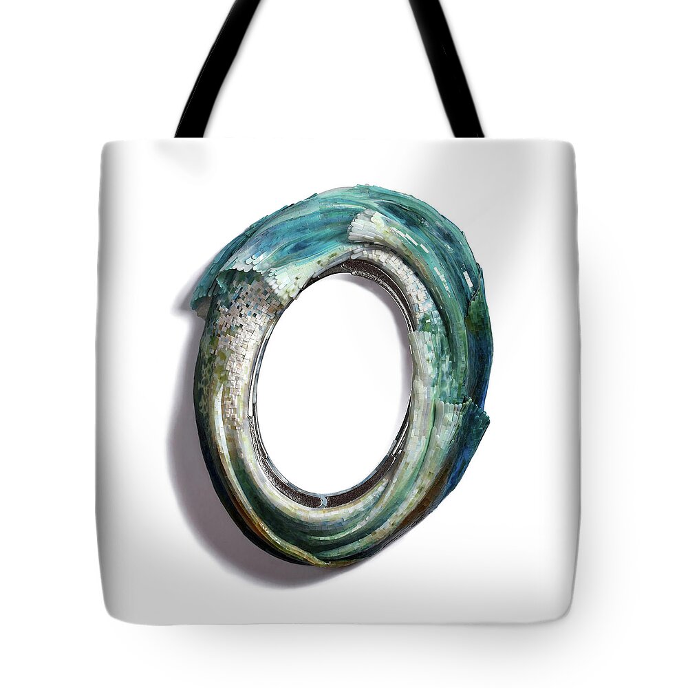 Mosaic Tote Bag featuring the glass art Water Ring I by Mia Tavonatti