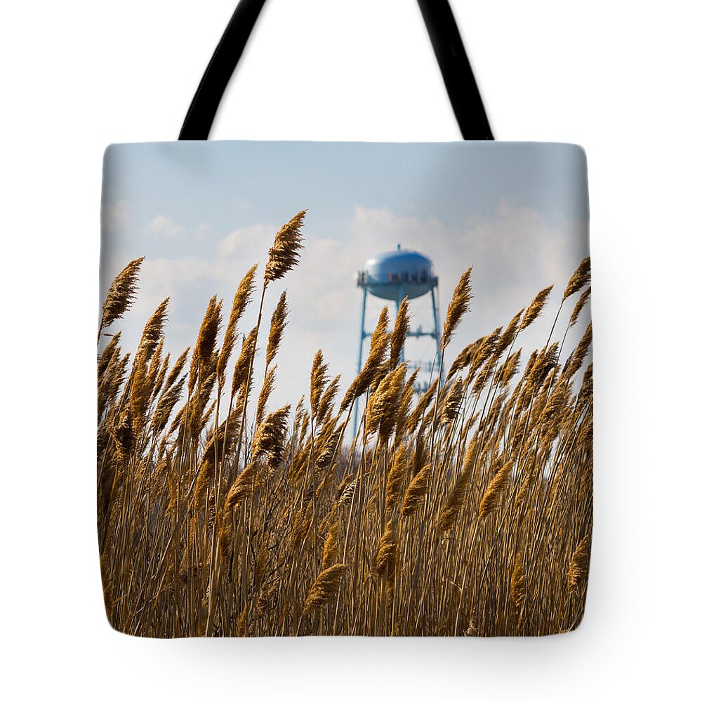 Water Tower Tote Bag featuring the photograph Water Tower by Kirkodd Photography Of New England