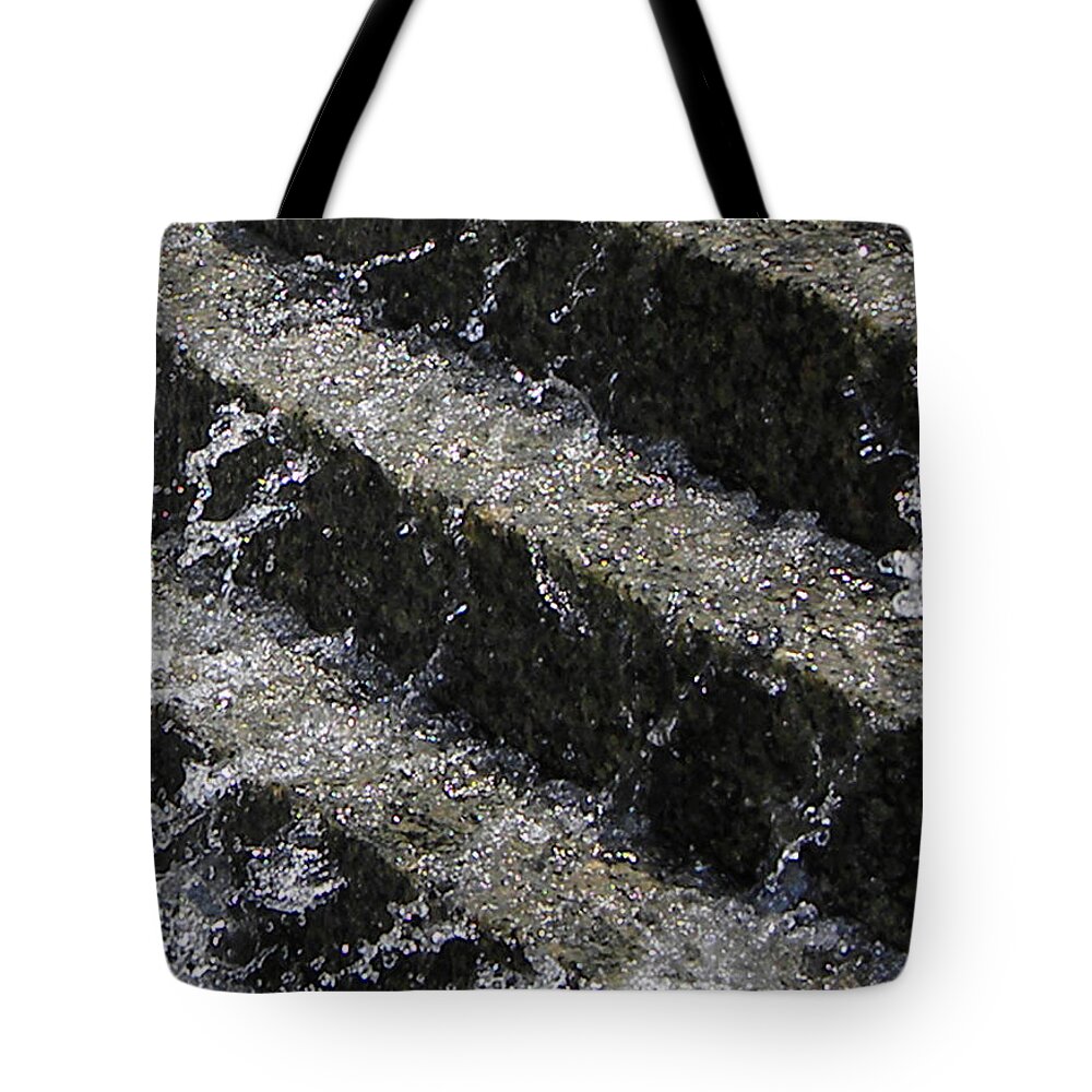 Fountain Tote Bag featuring the photograph Water Ways by Kerry Obrist