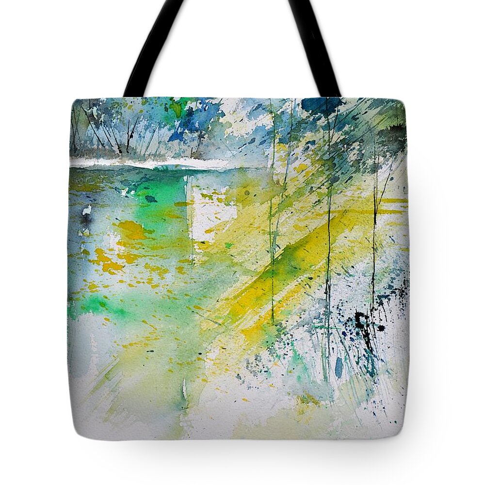 Landscape Tote Bag featuring the painting Watercolor 010105 by Pol Ledent