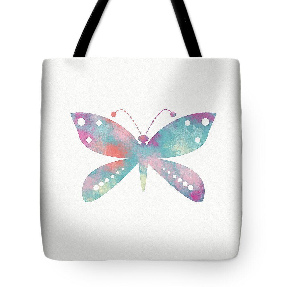 Butterfly Tote Bag featuring the mixed media Watercolor Butterfly 3-Art by Linda Woods by Linda Woods