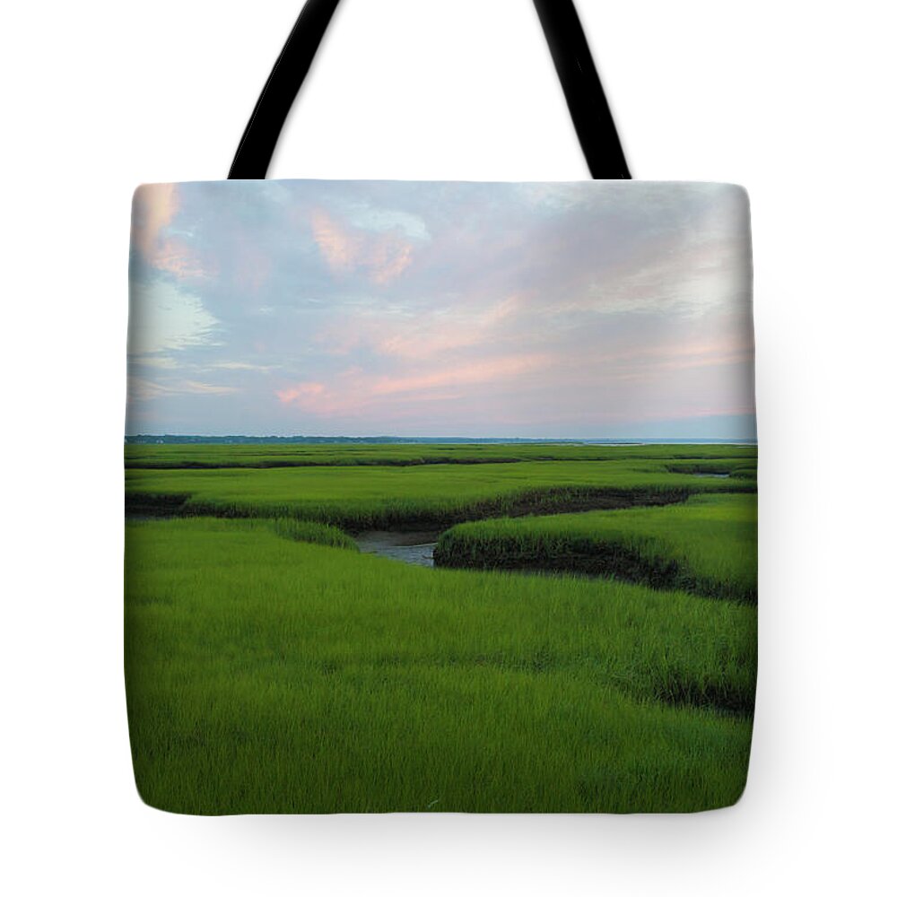 Watercolor Sunset Tote Bag featuring the photograph Watercolor Sunset by Michelle Constantine