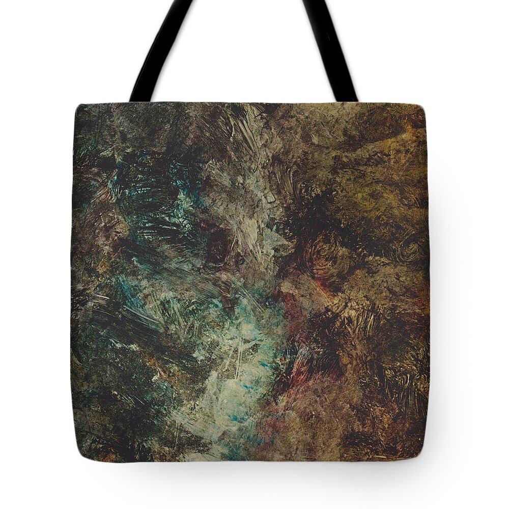 Waterfall Tote Bag featuring the painting Waterfall 2 by David Ladmore