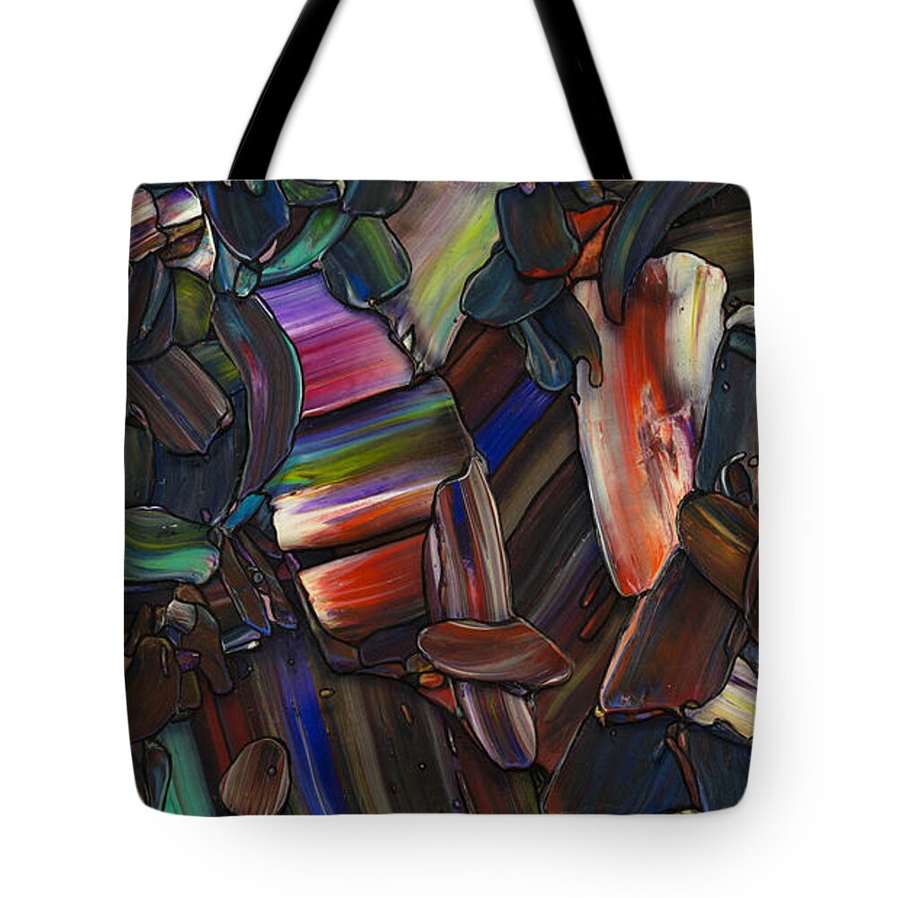 Waterfall Tote Bag featuring the painting Waterfall by James W Johnson