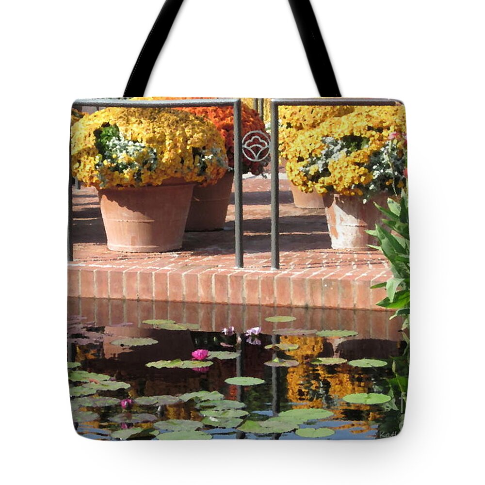 Waterlilies Tote Bag featuring the photograph Waterlilies by Kathie Chicoine
