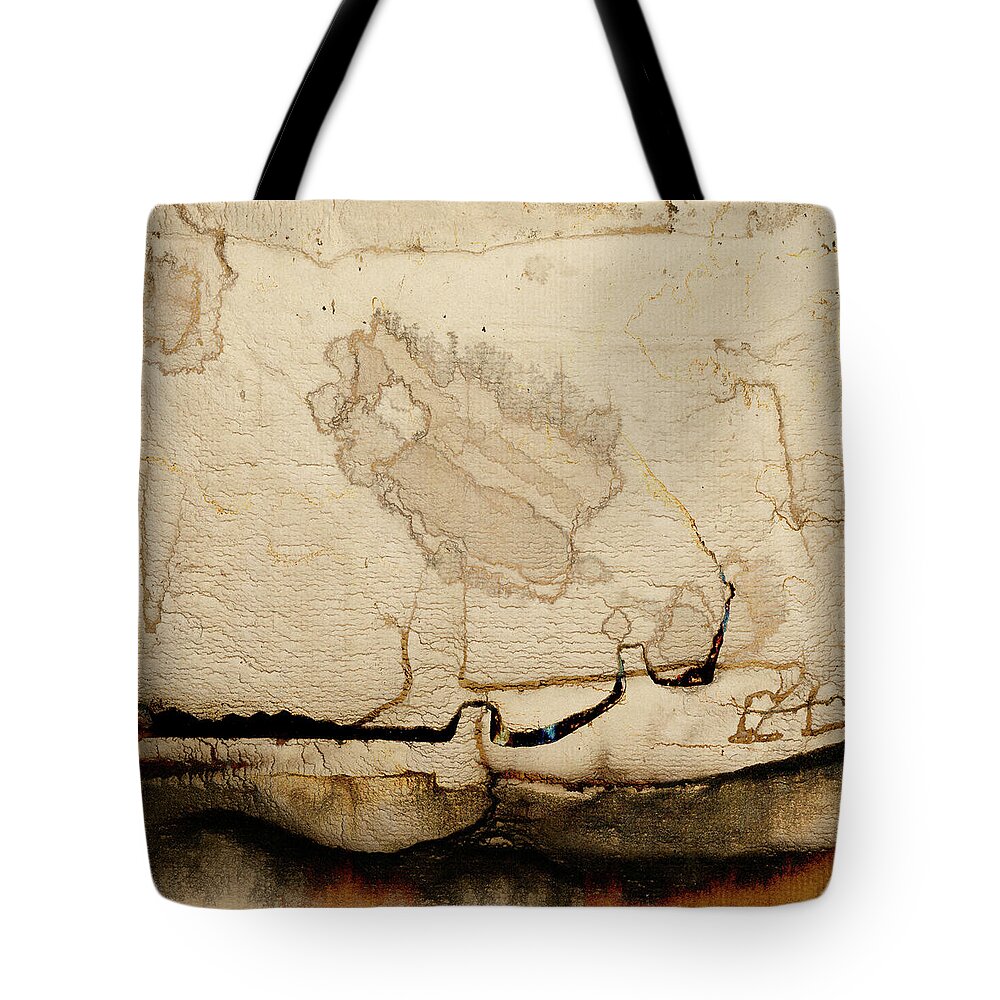 Abstract Tote Bag featuring the mixed media Waterlines02 by Carol Leigh