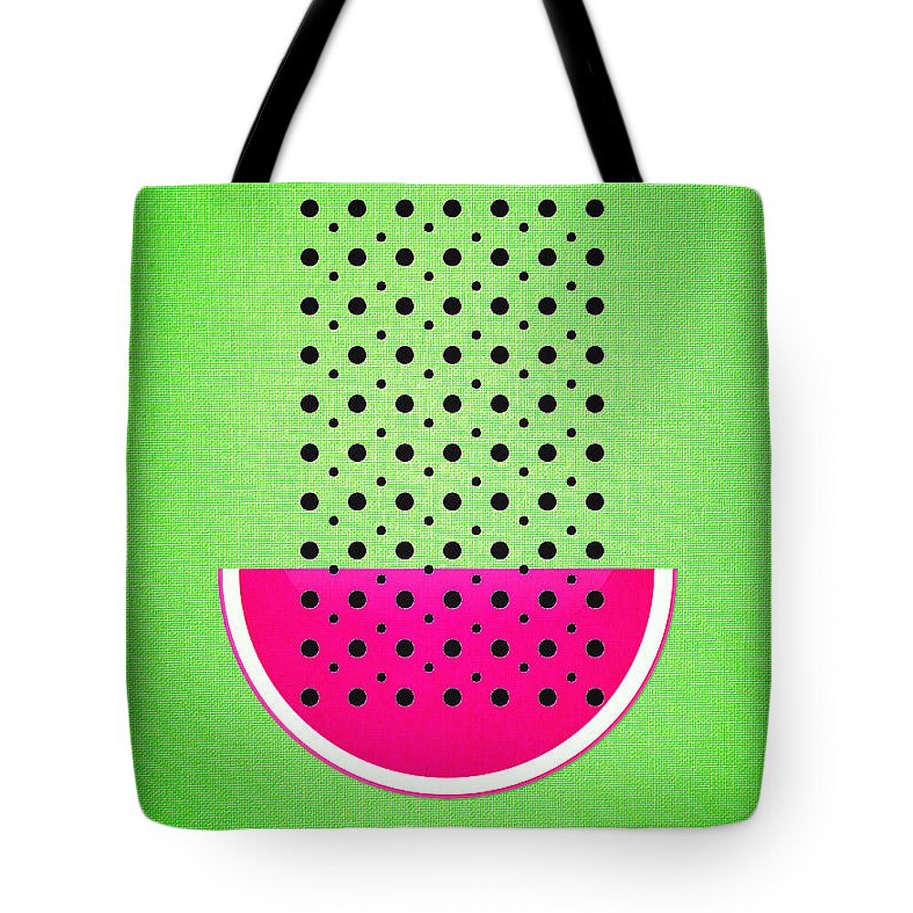 Watermelon Tote Bag featuring the digital art Watermelon by Binka Kirova