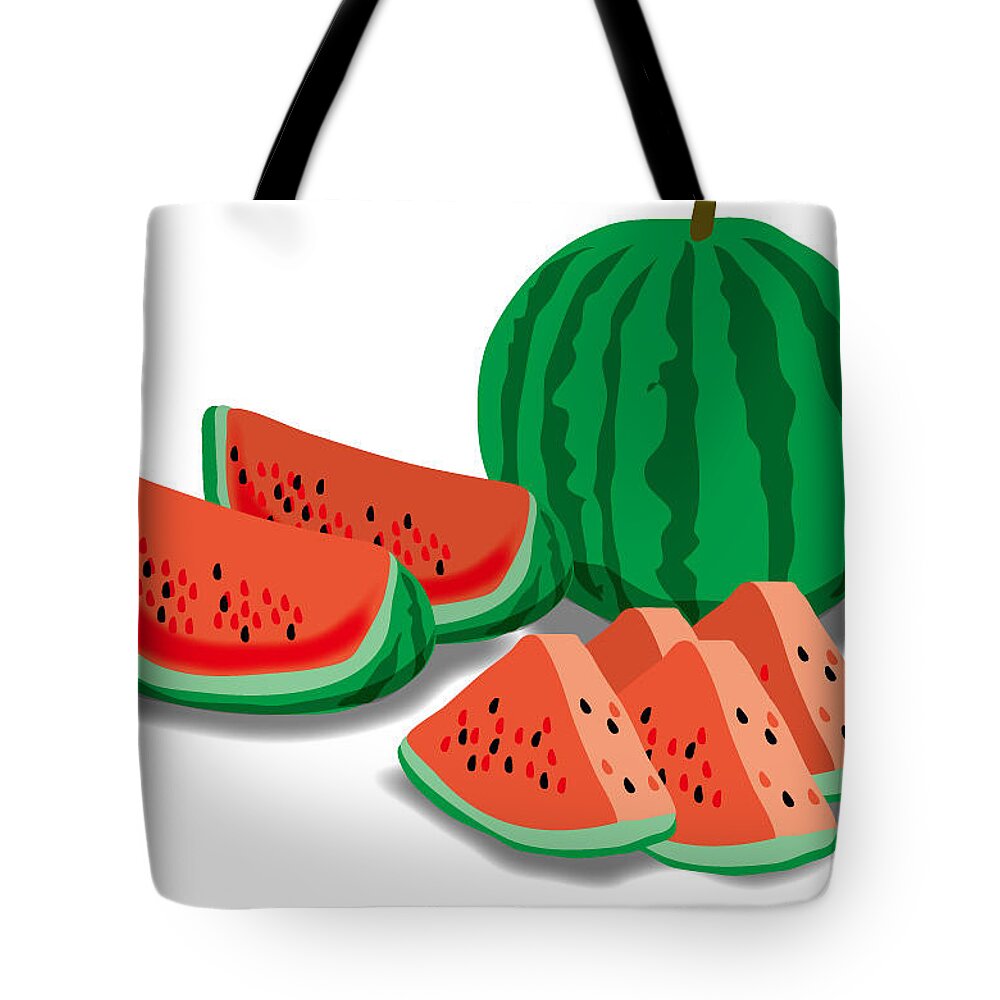  Tote Bag featuring the digital art Watermelon by Moto-hal