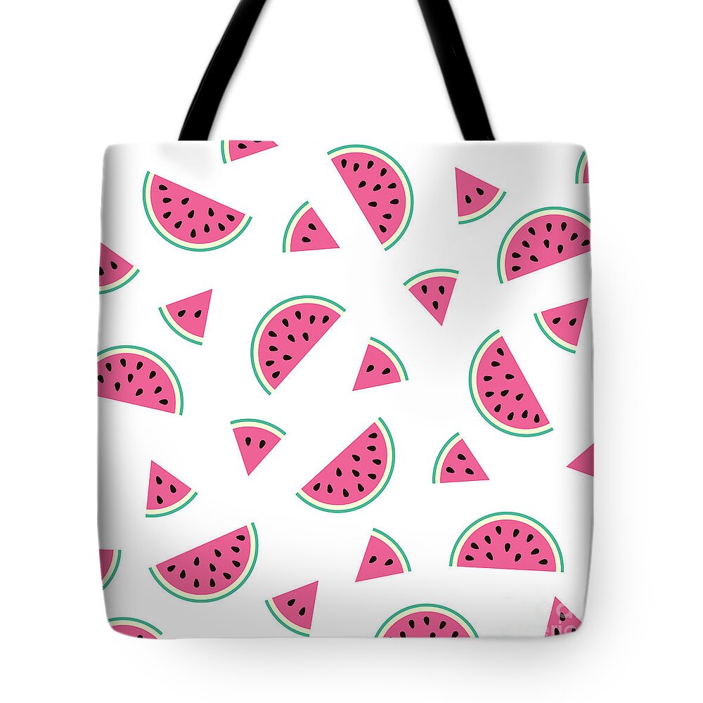 Abstract Tote Bag featuring the drawing Watermelon pattern by Alina Krysko