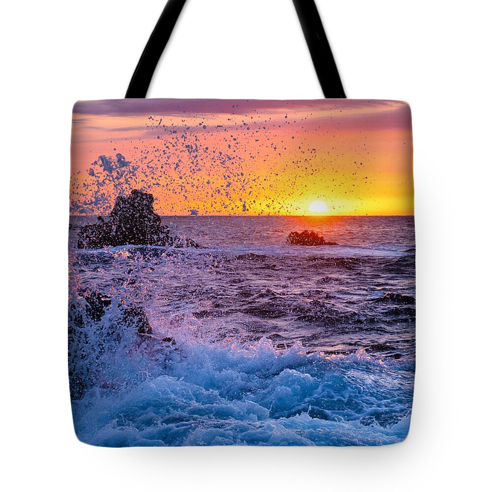 Hawaii Tote Bag featuring the photograph Wave by Patrick Campbell