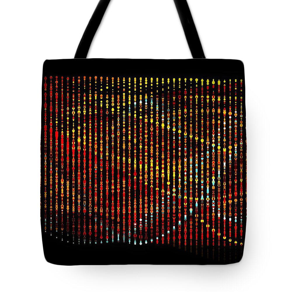 Abstract Tote Bag featuring the digital art Abstract Visuals - Wavelengths by Charmaine Zoe