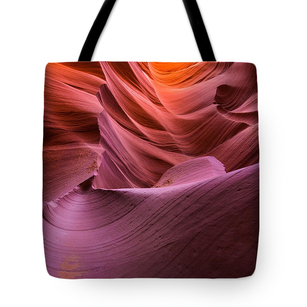 Lower Antelope Canyon Tote Bag featuring the photograph Waves-Lower Antelope Canyon by Tim Bryan