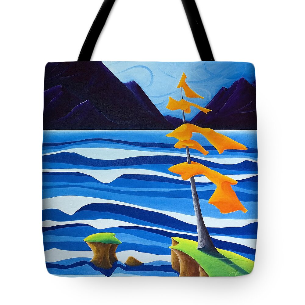 Landscape Tote Bag featuring the painting Waves Of Emotion by Richard Hoedl