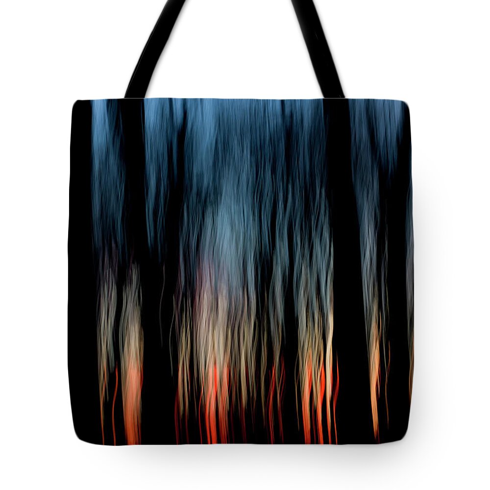 Abstract Tote Bag featuring the photograph Wavy sunset by Karen Smale