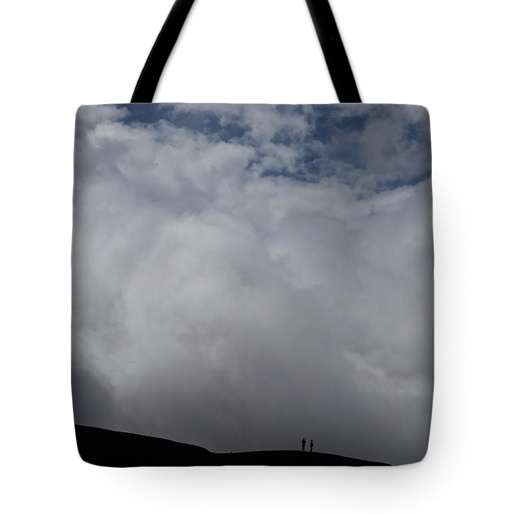 Clouds Tote Bag featuring the photograph We Are Small by John Meader