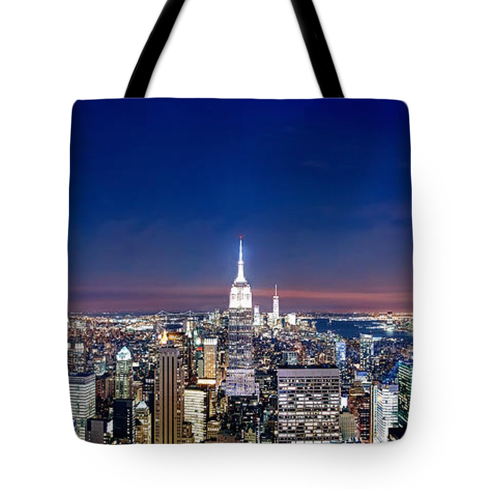 New York City Tote Bag featuring the photograph Wealth And Power by Az Jackson