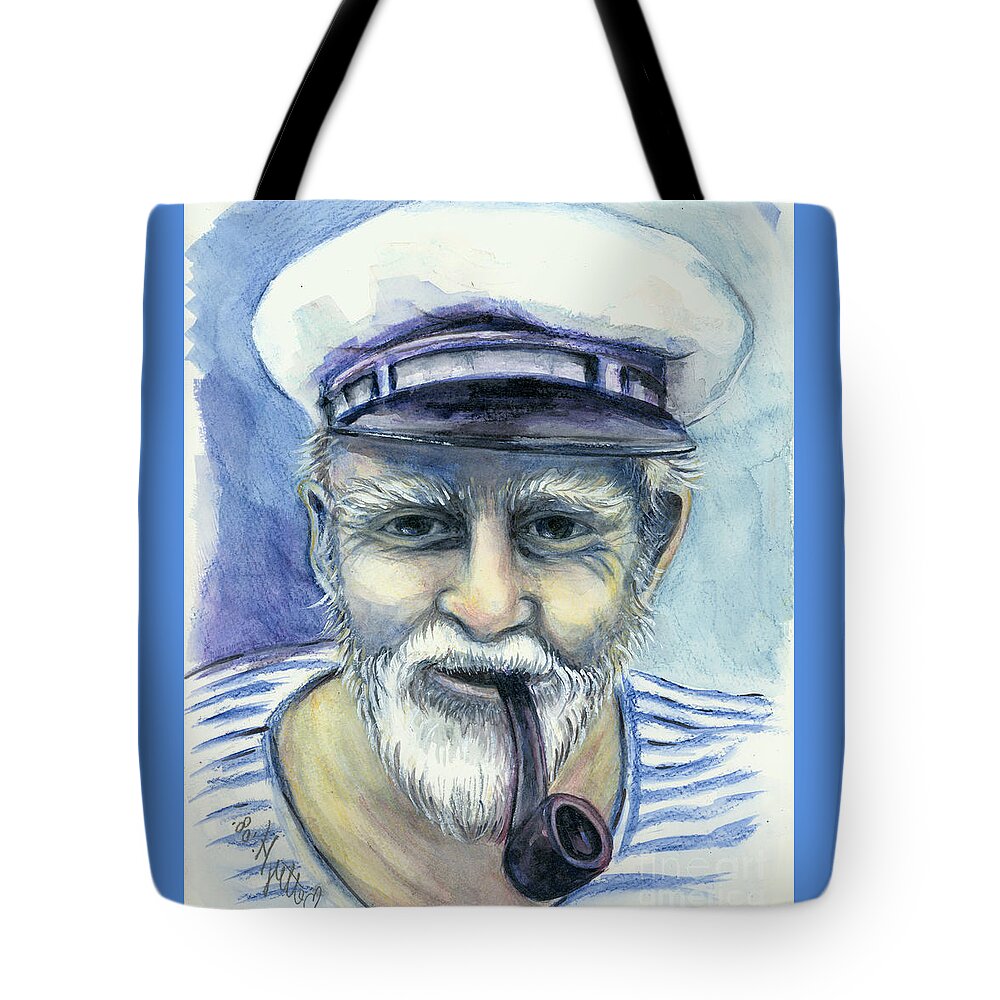 Deep Tote Bag featuring the painting Weathered - He and His Memories... by Elisabeta Hermann