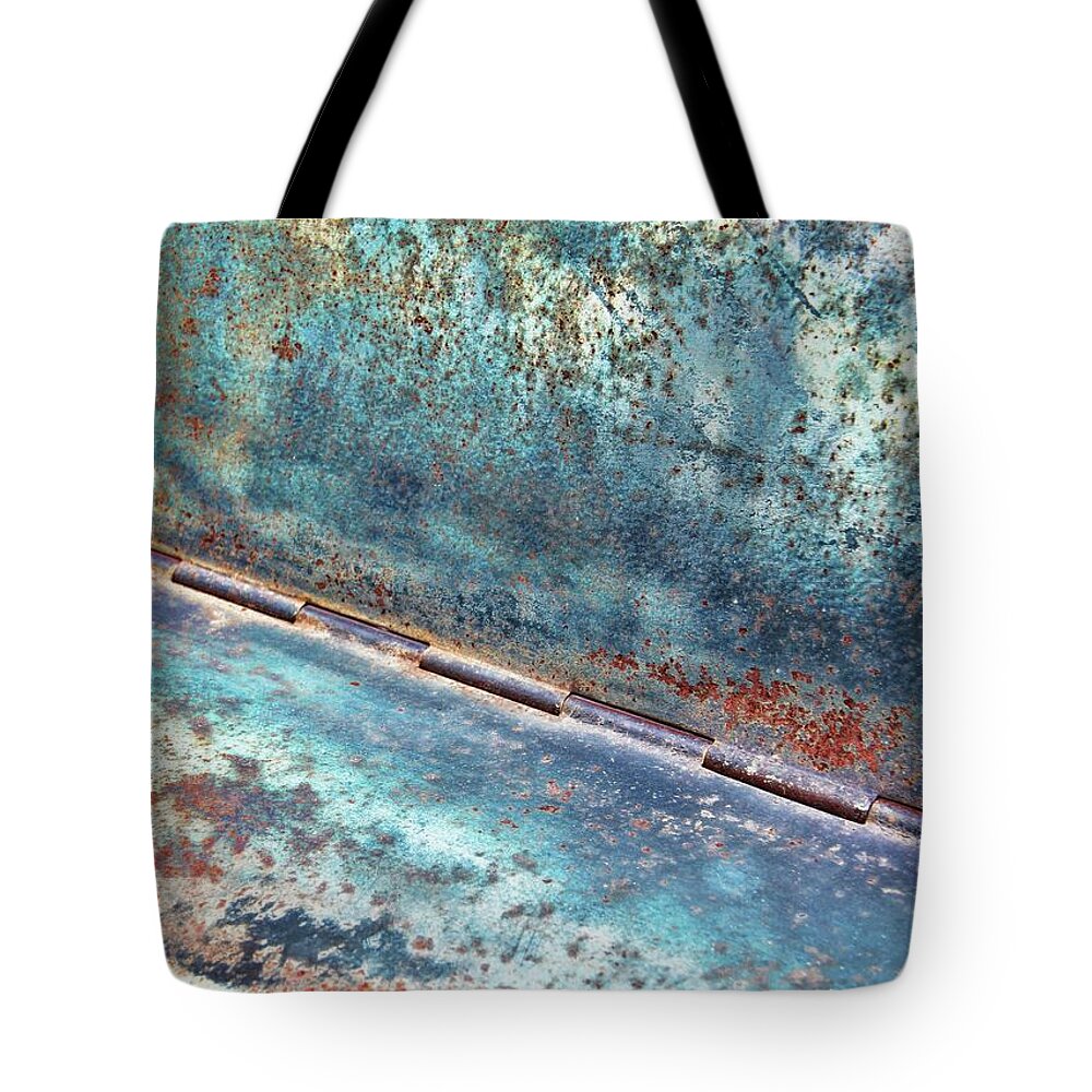 Rust Tote Bag featuring the photograph Weathered by Kathy Bassett