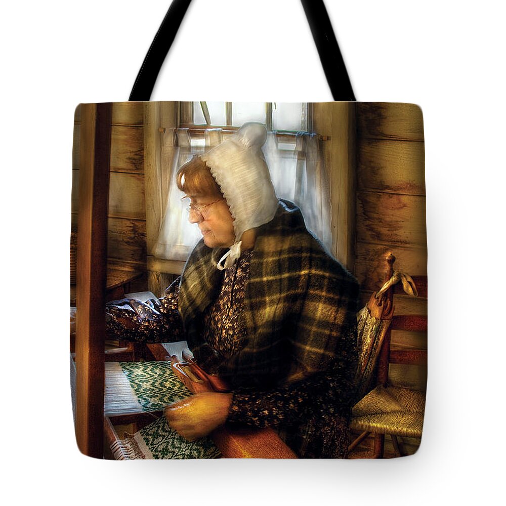 Savad Tote Bag featuring the photograph Weaver - The Weaver by Mike Savad