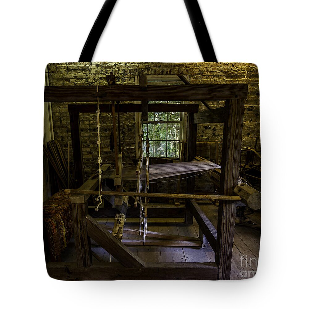 Audubon State Historic Site Tote Bag featuring the photograph Weaving room by Ken Frischkorn