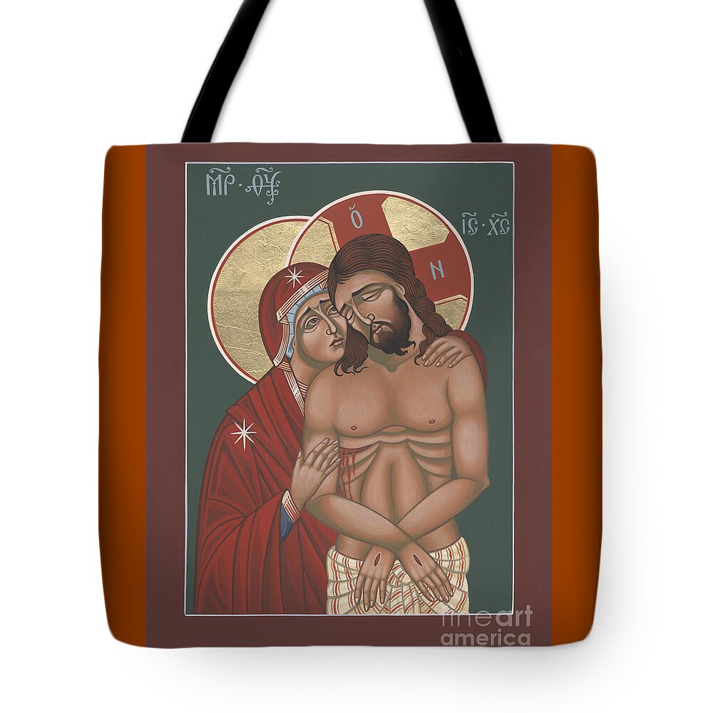 Weep Not For Me Mother Tote Bag featuring the painting Weep Not For Me Mother 260 by William Hart McNichols