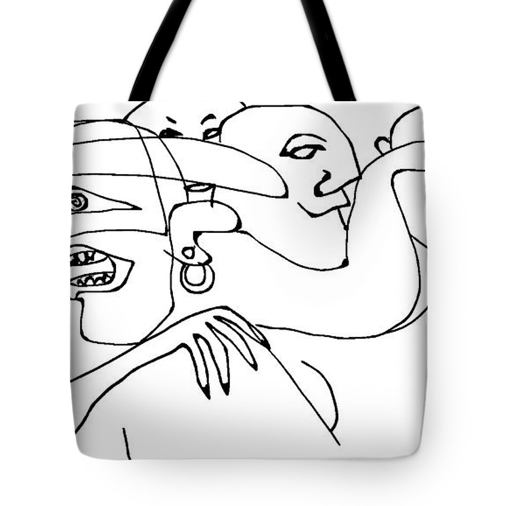  Tote Bag featuring the digital art Weirdness 2 by Doug Duffey