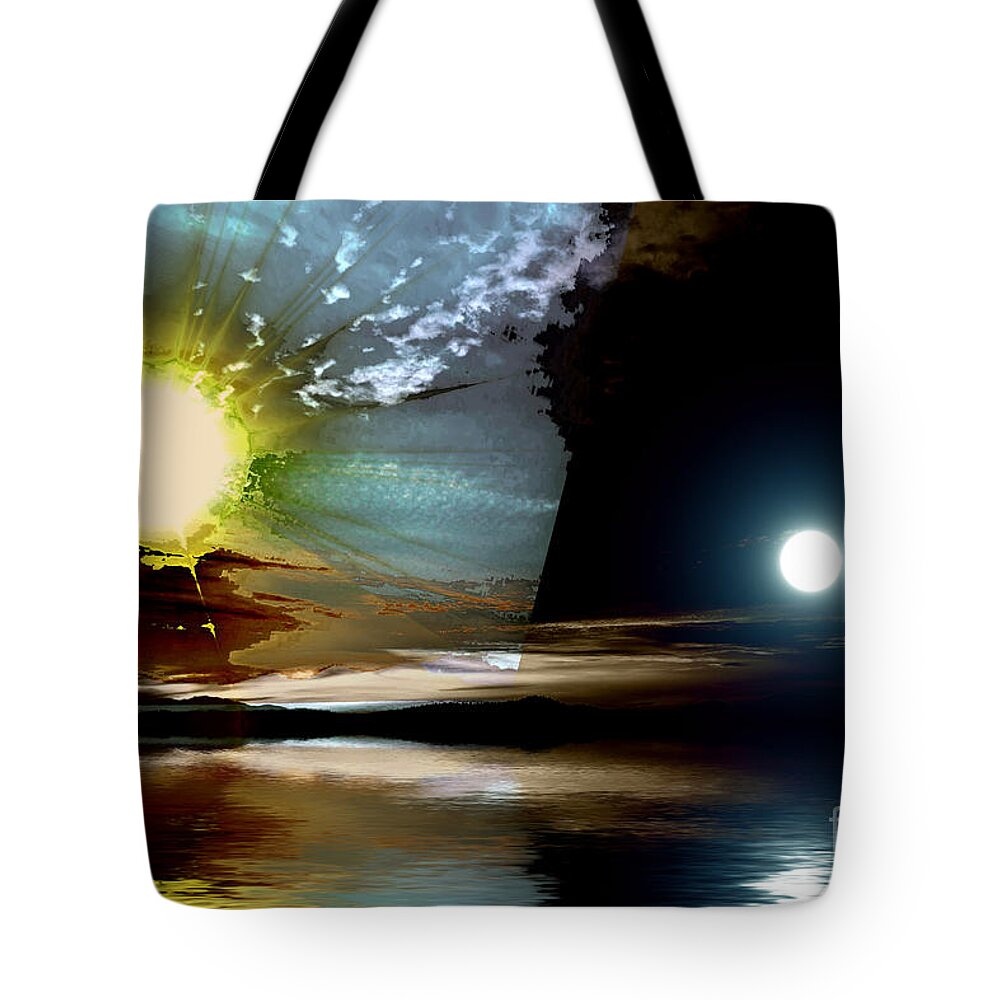 Sunset Tote Bag featuring the photograph Welcome Beach Day and Night by Elaine Hunter
