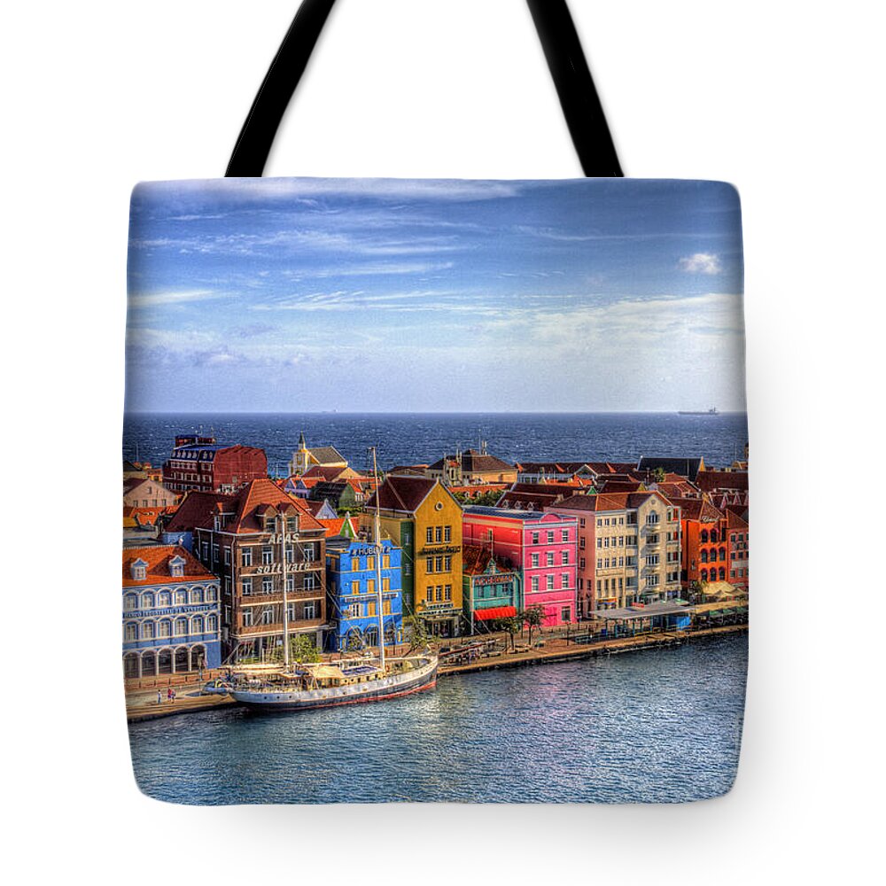 Scenic Tote Bag featuring the photograph Welcome to Curacao by Bob Hislop