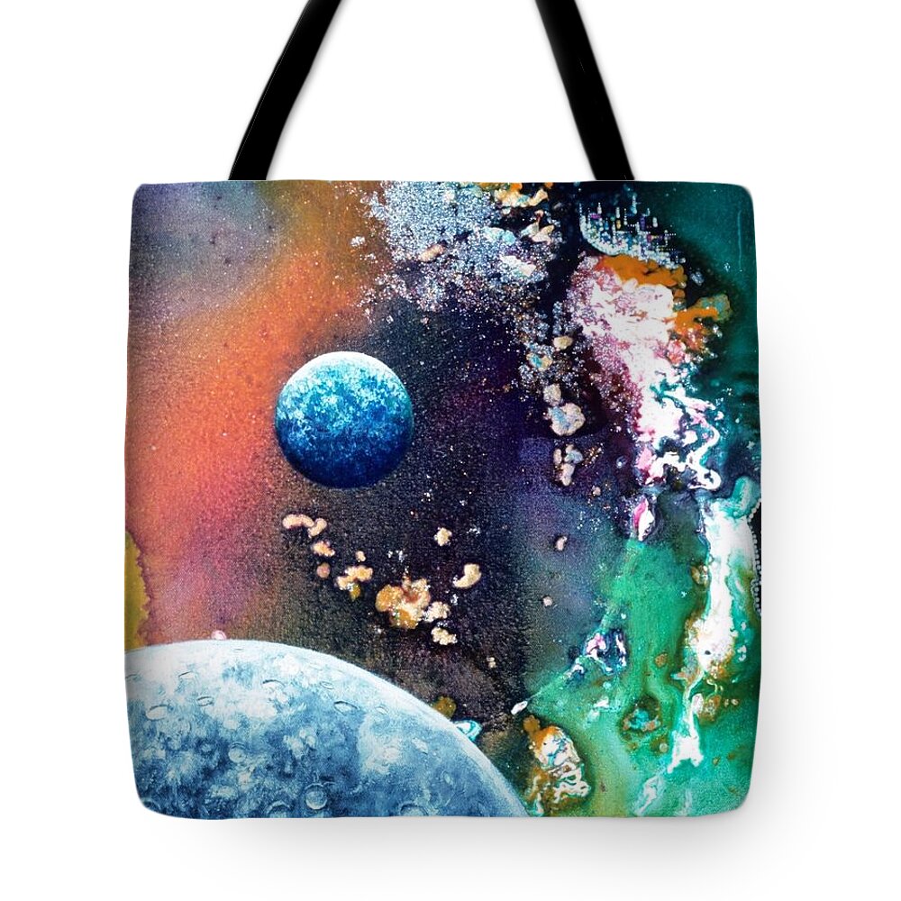 Spiritual Tote Bag featuring the painting Welcome to Cydonia by Lee Pantas