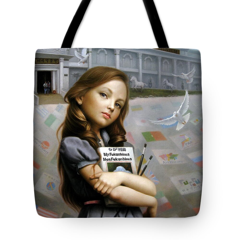 Welcome Tote Bag featuring the painting Welcome to Geoje by Yoo Choong Yeul