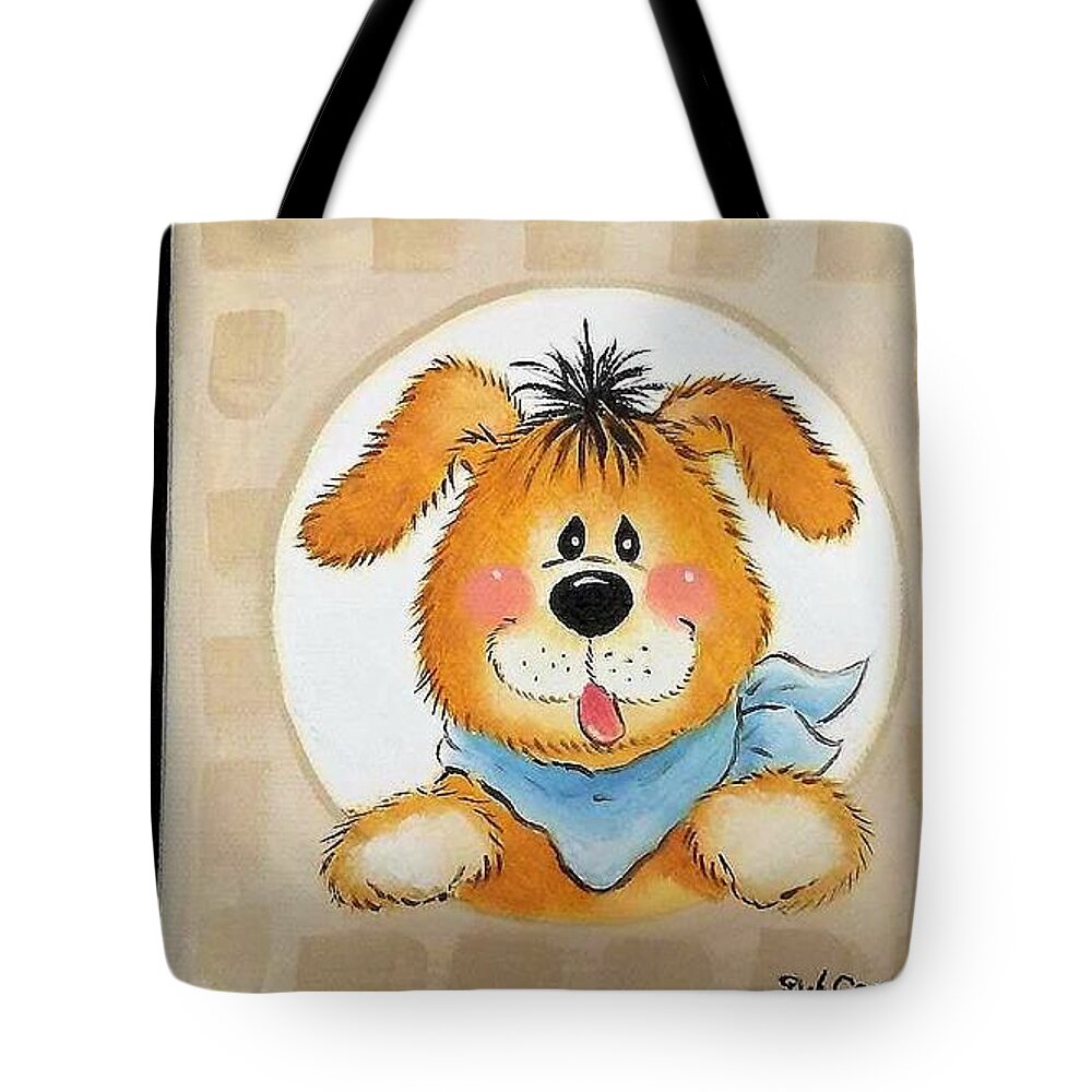 Dog Tote Bag featuring the painting Welcome to My House by Debra Campbell