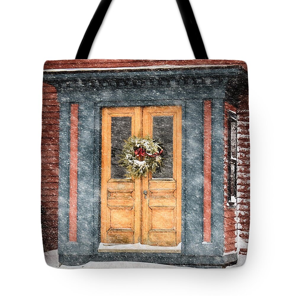 Snow Tote Bag featuring the photograph Welcome by Tricia Marchlik