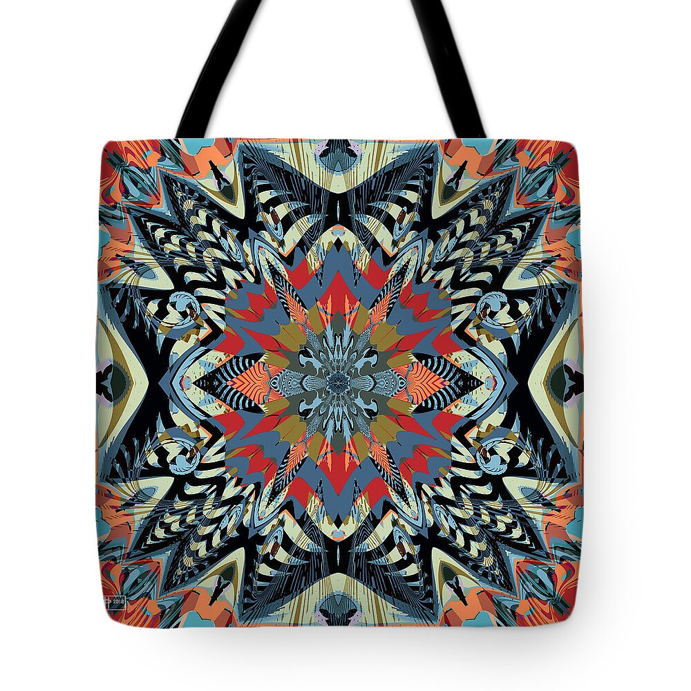 Abstract Tote Bag featuring the digital art Well Positioned by Jim Pavelle