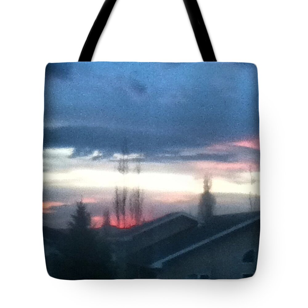  Tote Bag featuring the photograph Well That's Looks Pretty Cool Outside by Shelden Mccandless