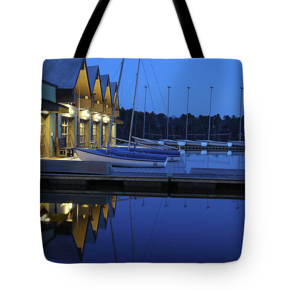 Wellesley College Tote Bag featuring the photograph Wellesley College Boathouse by Juergen Roth