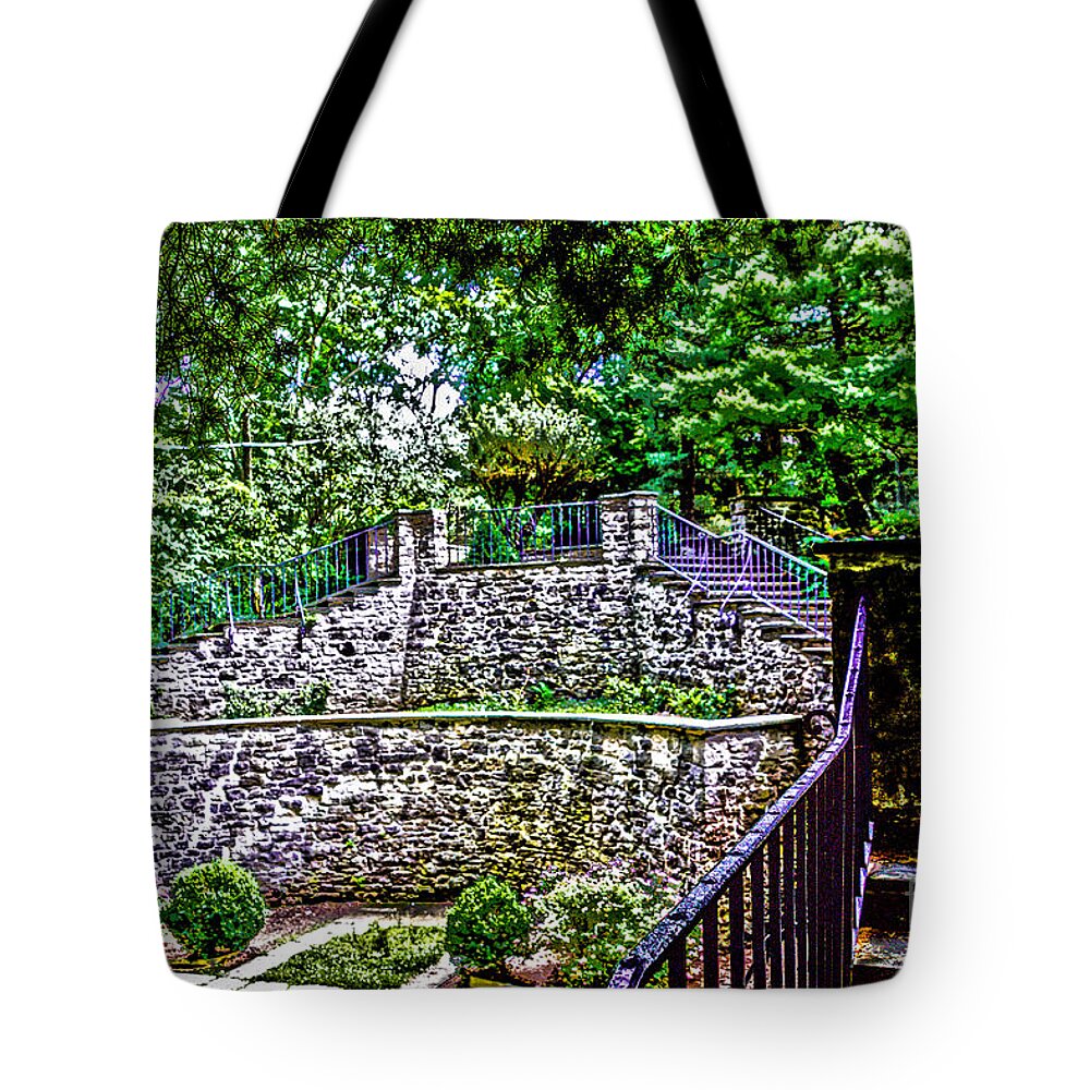 Werner Tote Bag featuring the photograph Werner Castle Courtyard by William Norton