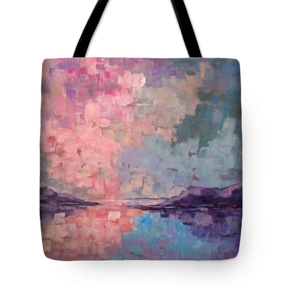 Sunset Tote Bag featuring the painting West Coast of Scottland by Barbara O'Toole