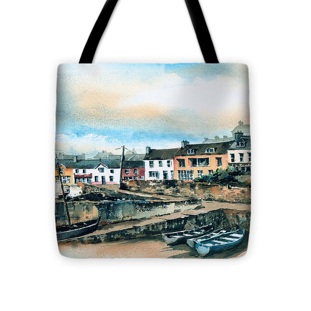  Tote Bag featuring the painting West Cork Baltimore Harbour by Val Byrne