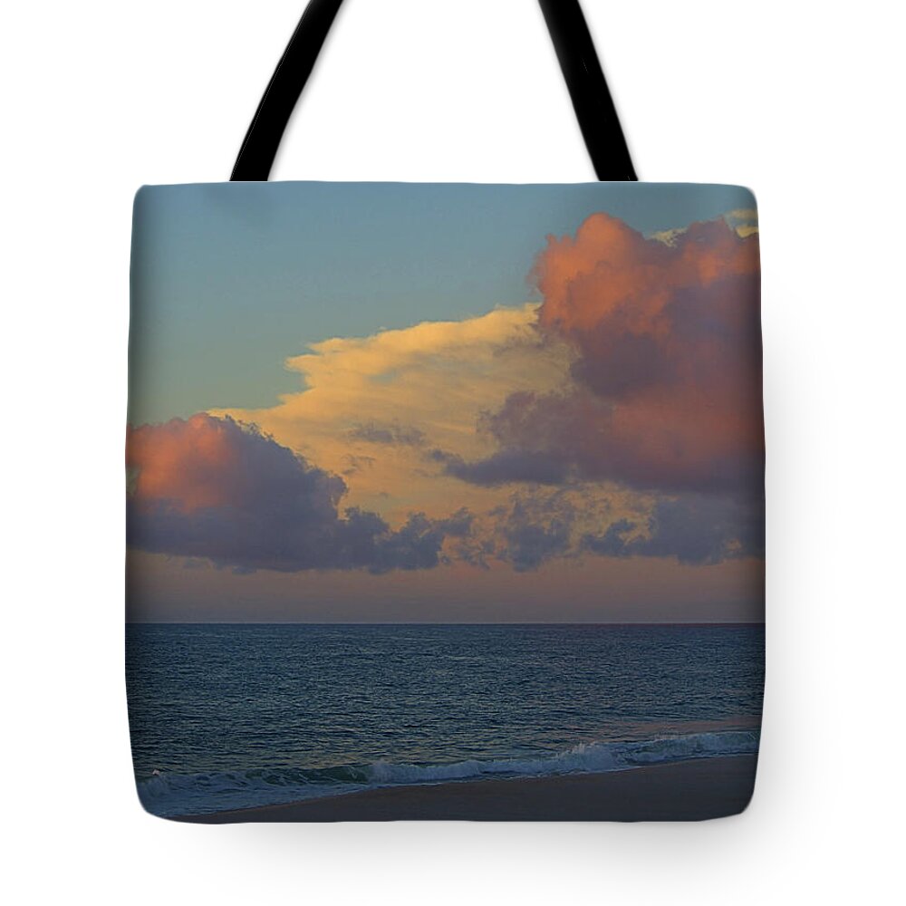 Seas Tote Bag featuring the photograph West of Sunrise V by Newwwman