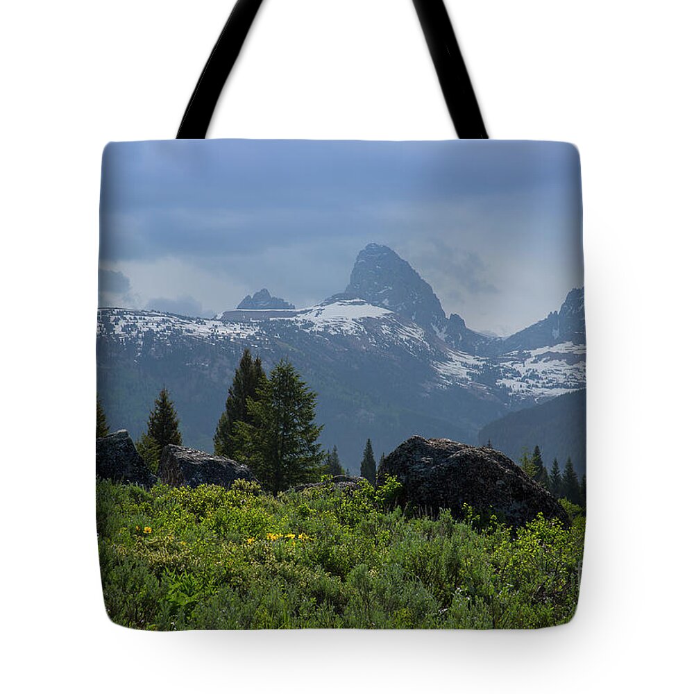 Driggs Tote Bag featuring the photograph West of the Tetons by Idaho Scenic Images Linda Lantzy